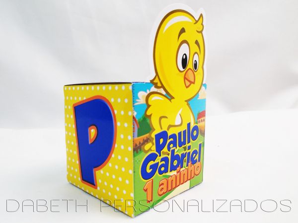 CAIXINHA 5x5 GALINHA PINTADINHA*